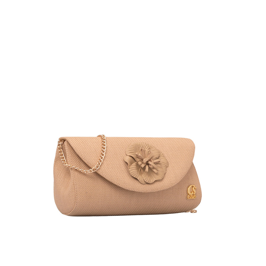 Bolsa CS Club Nude Amendoa/Dorado