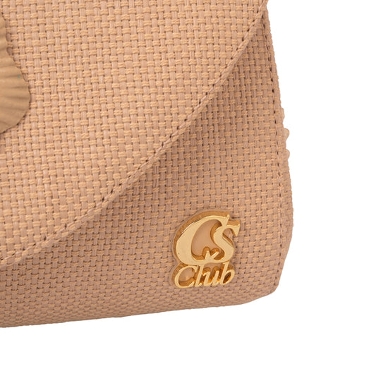 Bolsa CS Club Nude Amendoa/Dorado