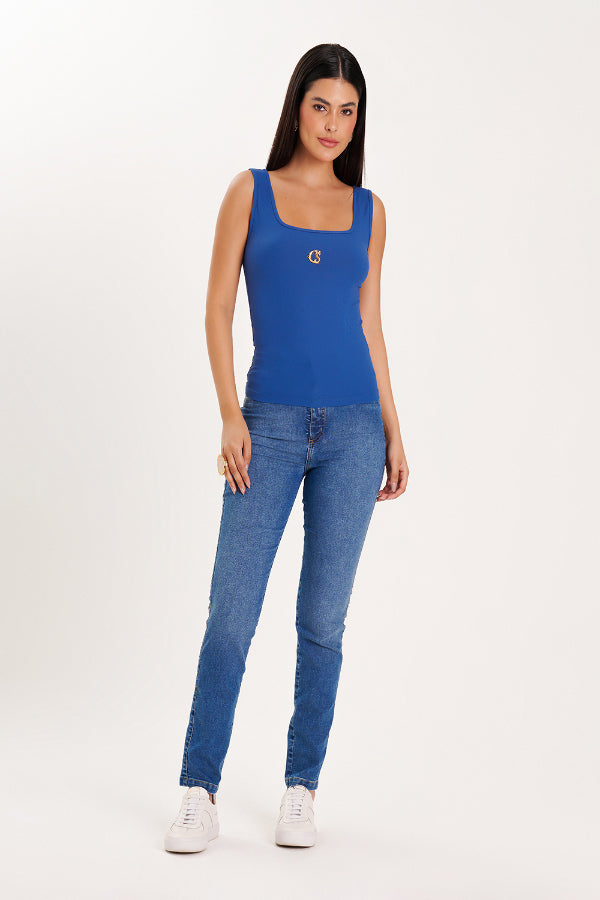 Blusa de Tirantes Azul Paradisiaque