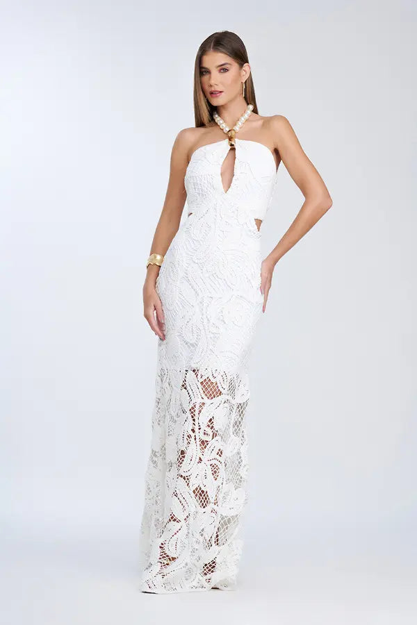 Vestido Blanco Roto
