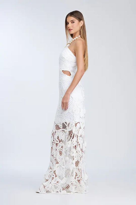 Vestido Blanco Roto