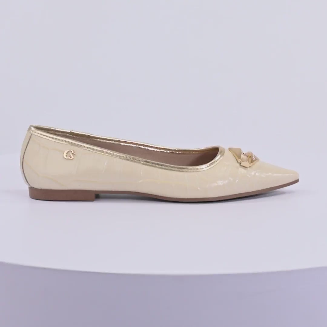 Ballerina Madeleine Beige Mantequilla