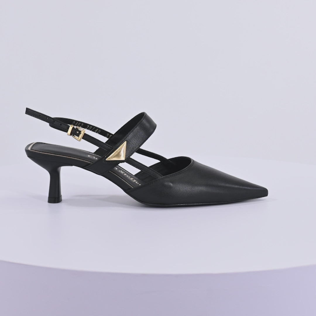 Slingback Madeleine Negro