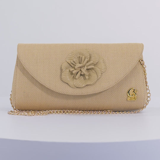 Bolsa CS Club Nude Amendoa/Dorado