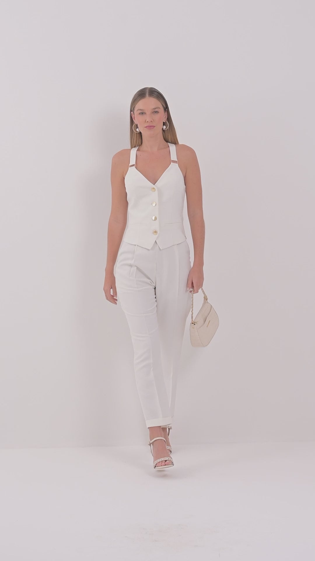 Chaleco CS Blanco Roto