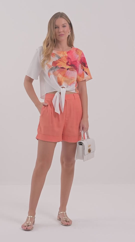 Blusa Fleur Fauve