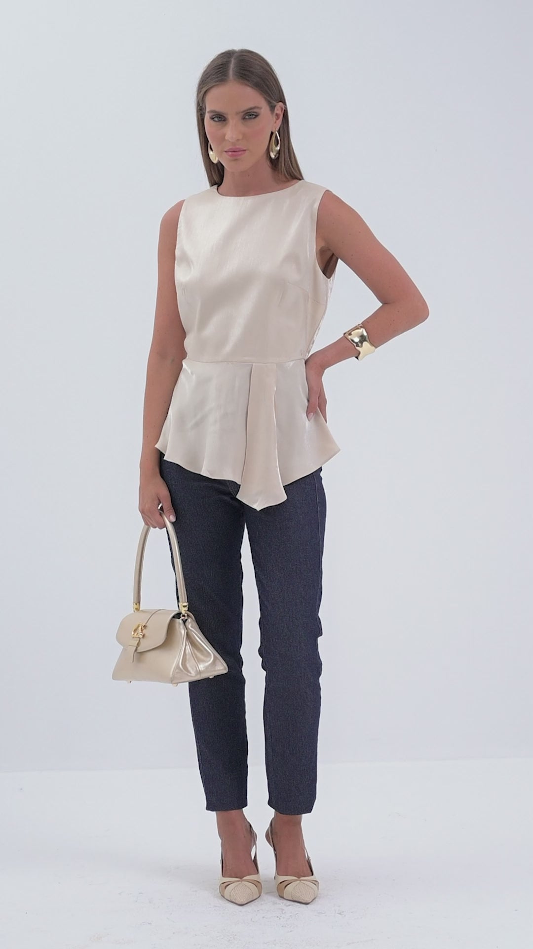 Slingback Madeleine Beige Mantequilla