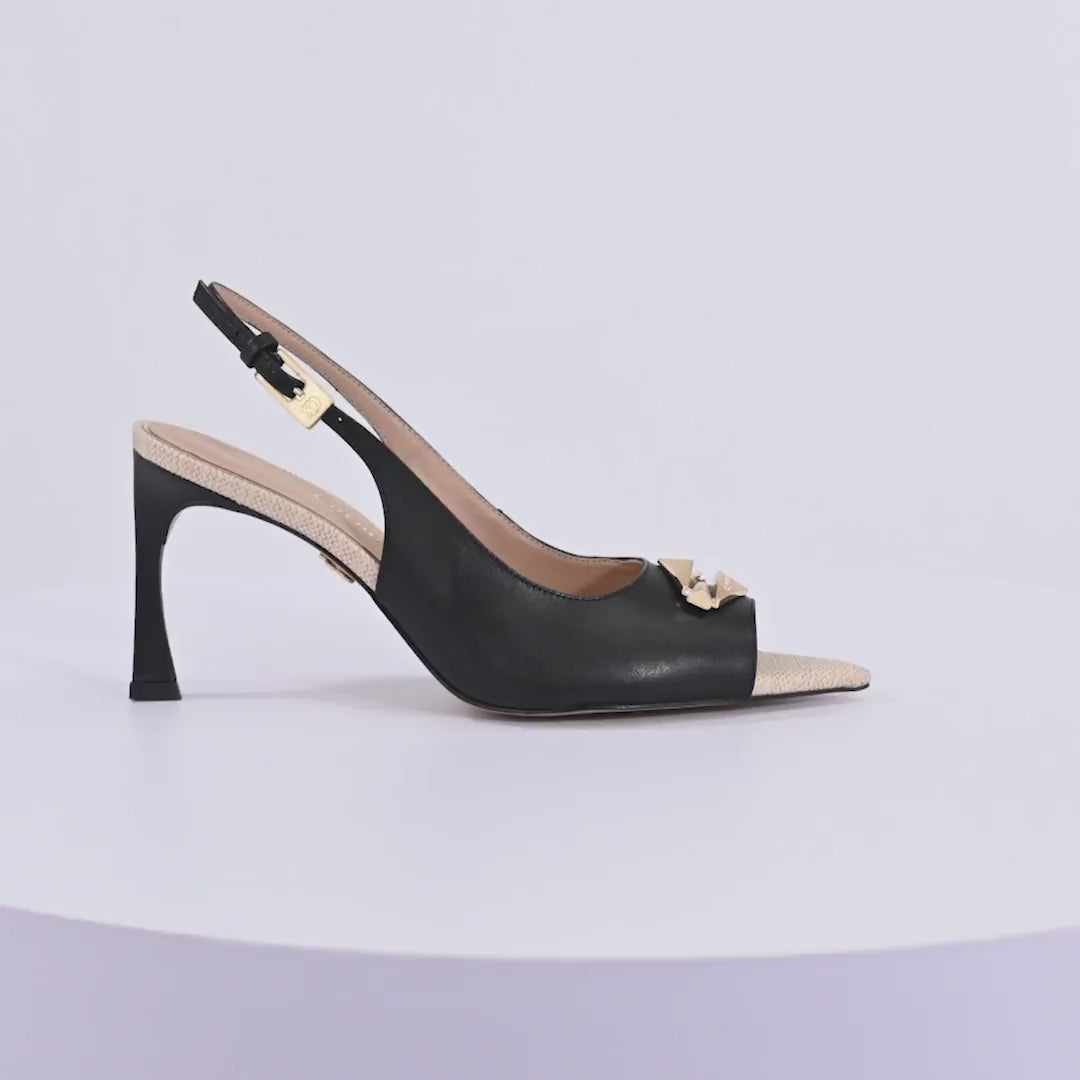 Slingback Lumière Noir