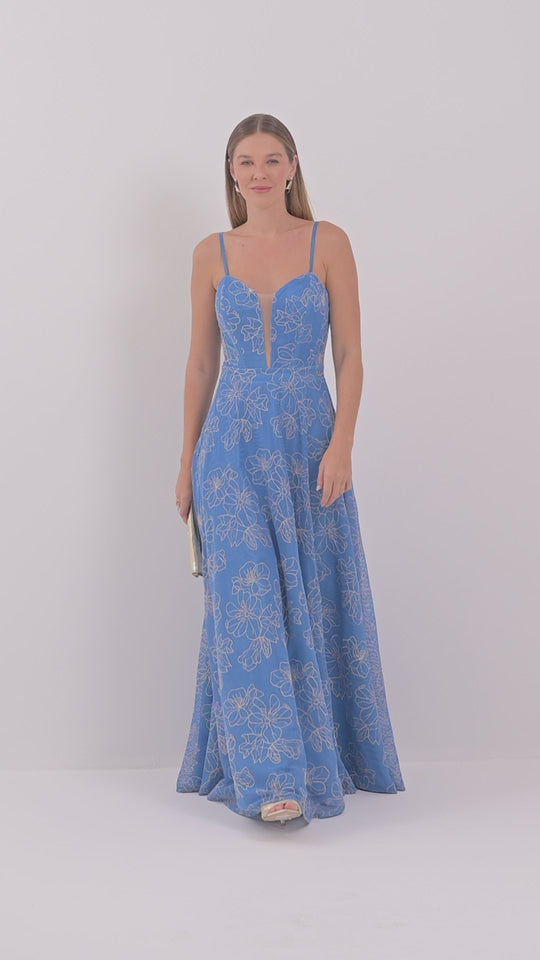 Vestido Azul Paradisiaque